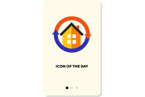 Air Conditioner Flat Icon: Temperature Control