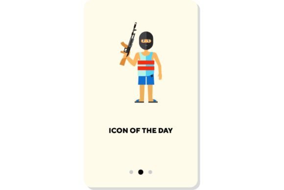 Armed Attack Flat Icon: Bomb, Equipment