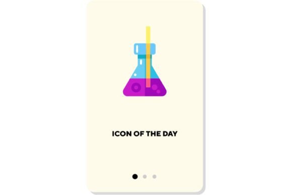 Chemical Experiment Flat Icon: Bottle & Tube
