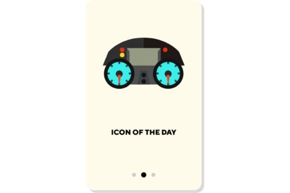Evaluating the Riding Motorcycle Flat Icon with Gauges for Digital Design