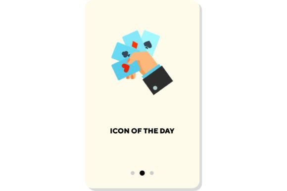 Integrating the Poker Flat Icon: Cards, Hand, and Play Isolated Elements into Digital Design Workflows