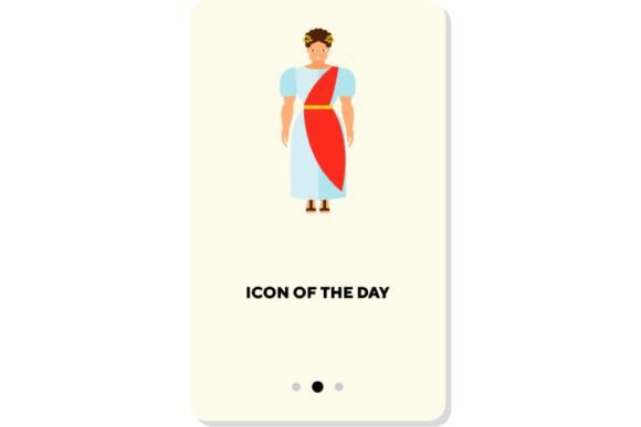 Roman Empire Flat Vector Icon: Ancient Man in Tunic for Modern Design