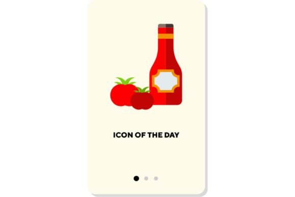 Sauce Flat Icon: Ketchup Sign