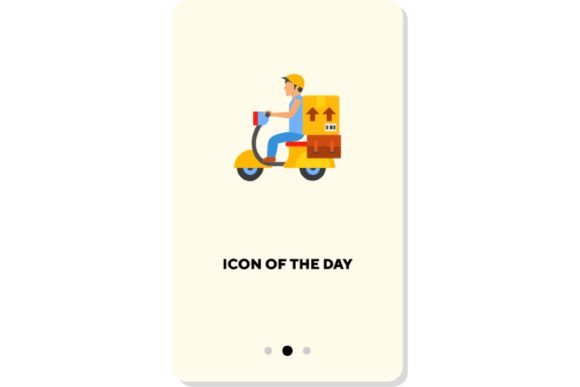 Sending Parcel Flat Icon: Mail Courier I for Digital Design