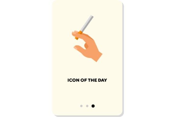 Smoking and Vaping Flat Icon. Nicotine I: A Visual Tool for Health Awareness