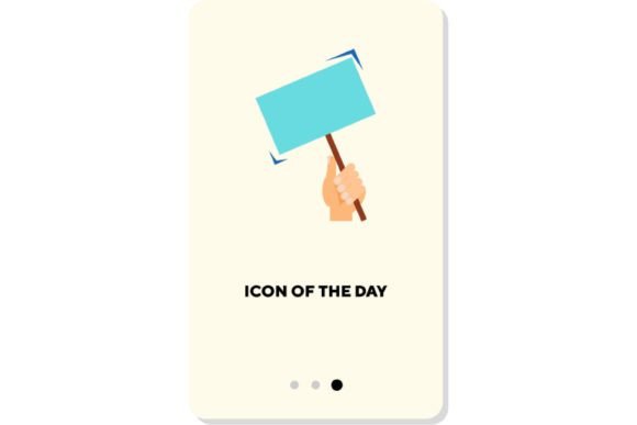 Social Meeting Flat Icon: Protest Man Is a Visual Shortcut for Modern Communication
