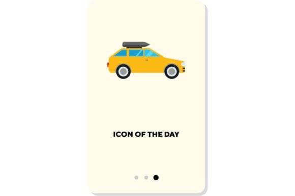 Strategic Visual Communication with the Car Flat Vector Icon: Family Car with Roof Rack