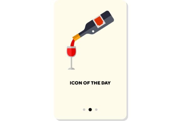 Wine Flat Icon. Glass Bottle Isolated Si: Enhancing Digital Design with Minimalist Symbols
